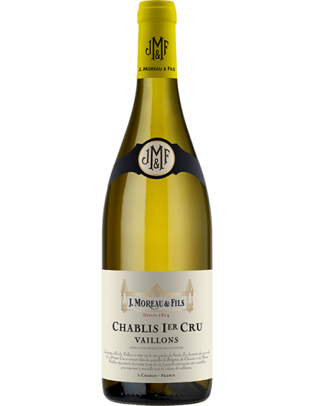 J. MOREAU | Chablis AOC 1er Cru les vaillons 0.75 L 2021(Chardonnay) Vignoble du Chablisien
