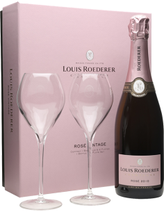 COFFRET 2 FLÛTES + BOUTEILLE ROSE L.R.